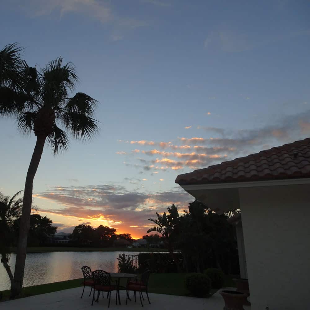 Florida home at sunset